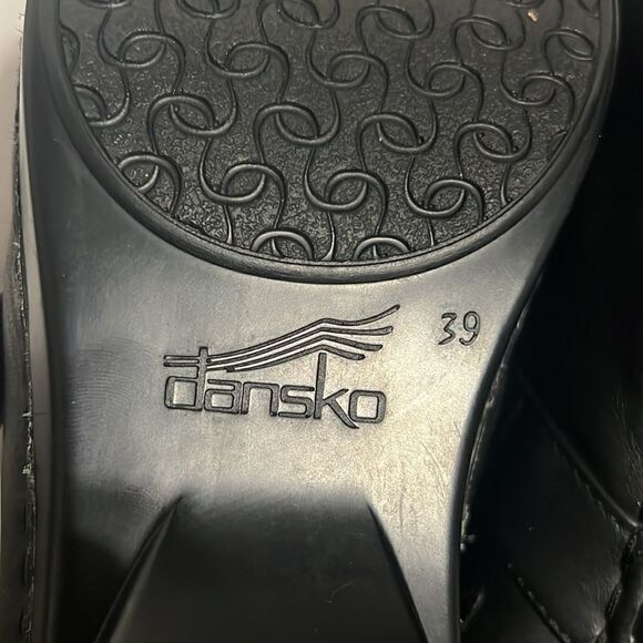 🔥 DANSKO Solstice Clogs Women's 39 US Size 9 Black Leather Closed Back Shoes - Picture 13 of 13